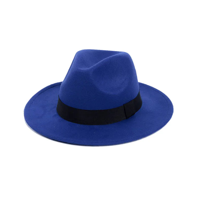 Topi Fedoras Musim Dingin Topi Jazz Klasik Felt Topi Fedora Panama Kasual untuk Pesta Putih chapeau luxe chapeu panama masculino