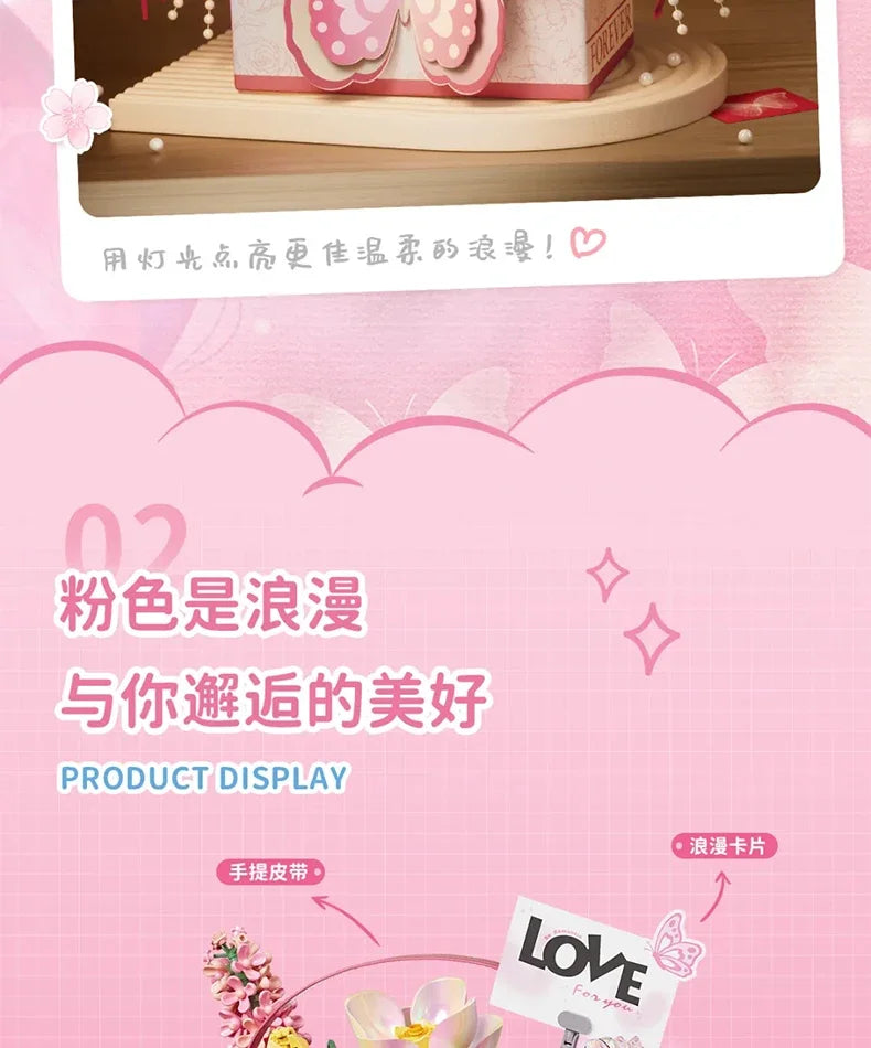 Flowers DIY decoration blocks Home decoration Model Building Blocks toys Assembly Toy Christmas Gift for Children Adult 4811