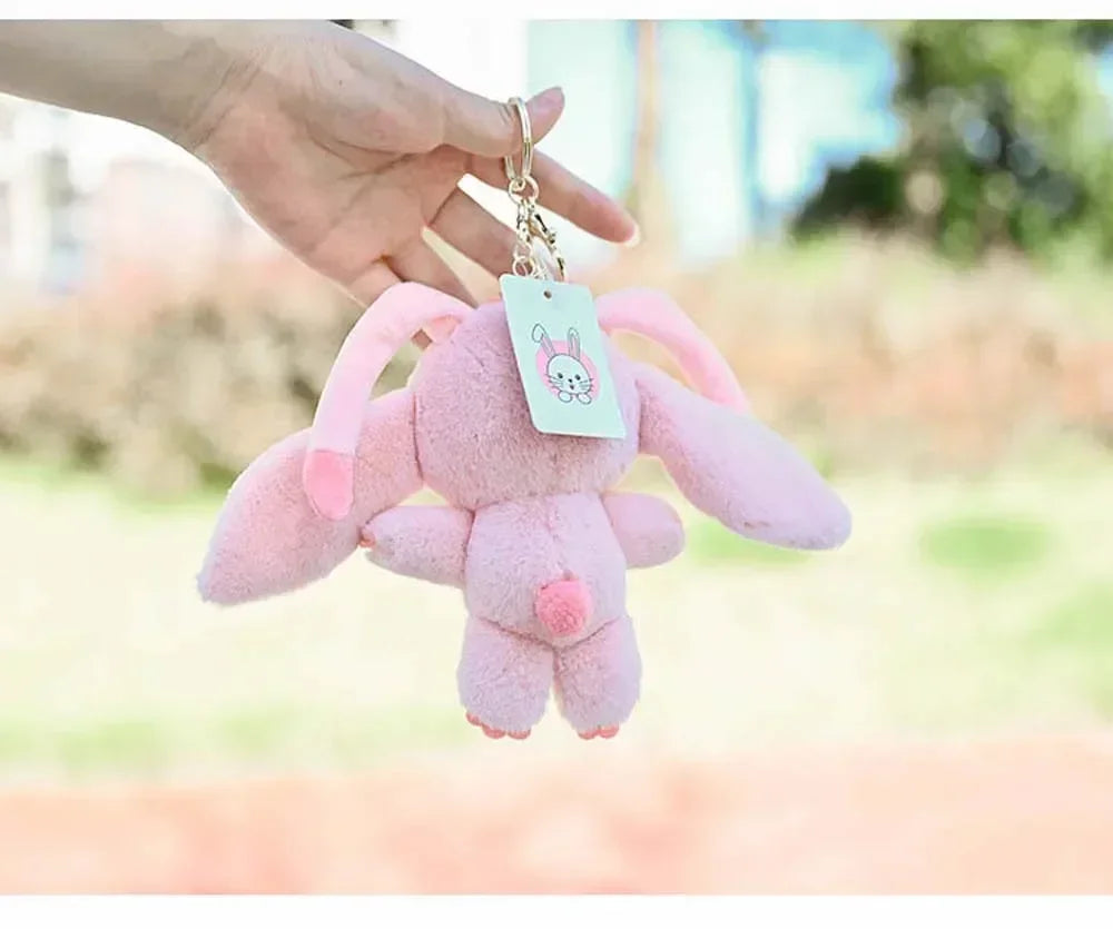 Cartoon Stitch Plush Keychain Soft Toy Cute Stuffed Animal Pendant Gift for Girls  Angel Doll Bag Charm Kids Birthday Present