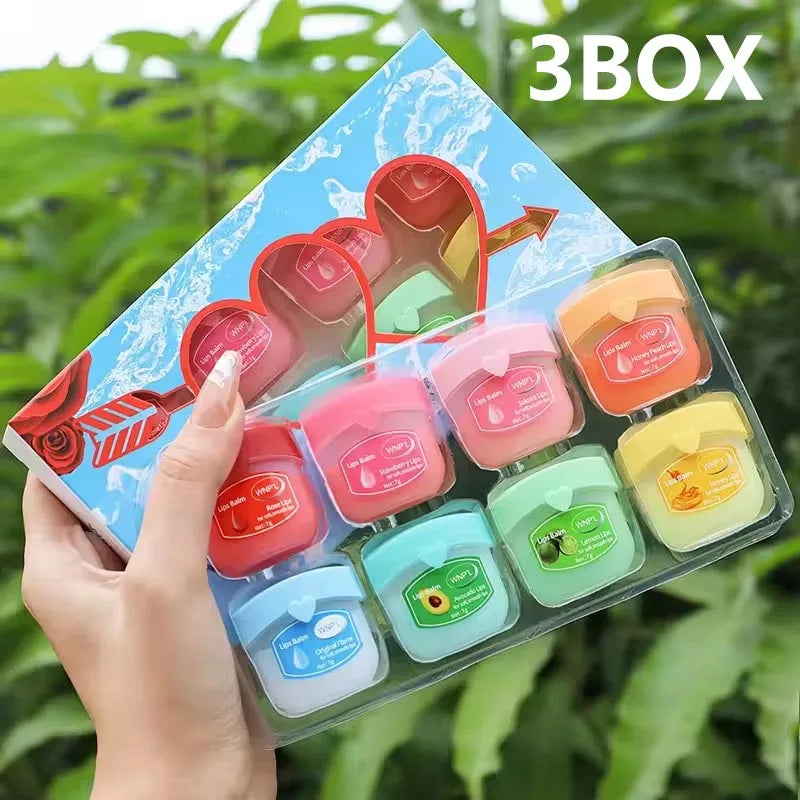 4/6/8pcs Fruit Series Lip Balm Set Set Moisturizing Refreshing Non-sticky Anti-Cracked Lip Mask Vaseline for Lips Makeup