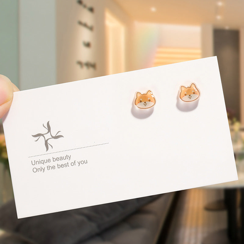 Round Magnetic Non-Piercing Clips on Stud Earrings Cute Fruit Series Stainless Steel Ear Stud Fashion Jewelry Sweet Girls 1 Pair