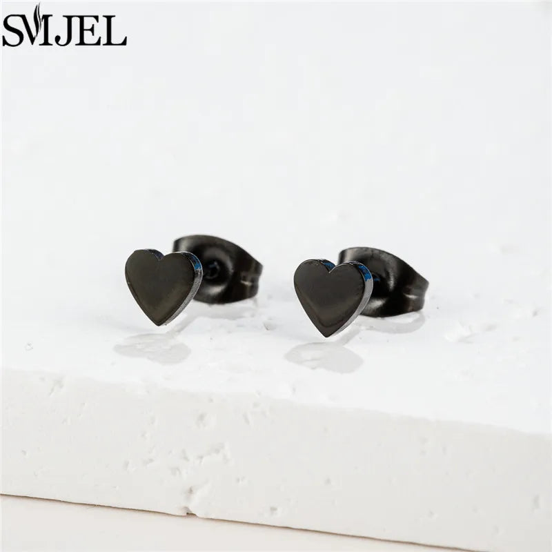 Stainless Steel Earring Hollow Love Heart Fashion Stud Earrings Classic Simple Earings for Women Wedding Jewelry Bridesmaid Gift