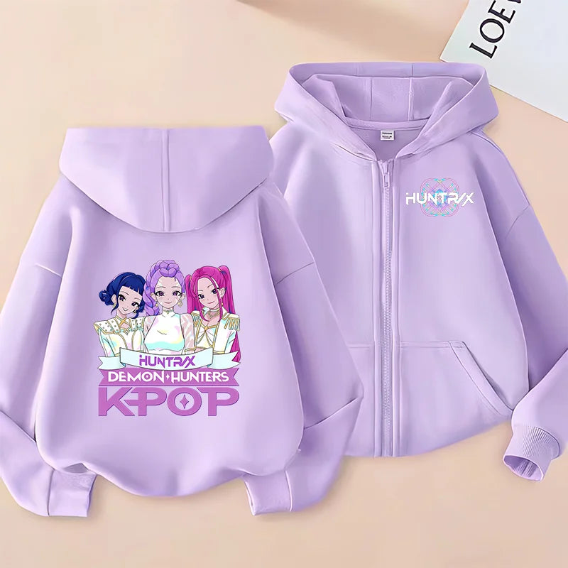 Huntrix Clothing kpop Demon Hunters Hoodie k pop T Shirt Sweatshirt HUNTRX Long Sleeve Jumper Rumi Zoey hoody k-pop Tops Coat