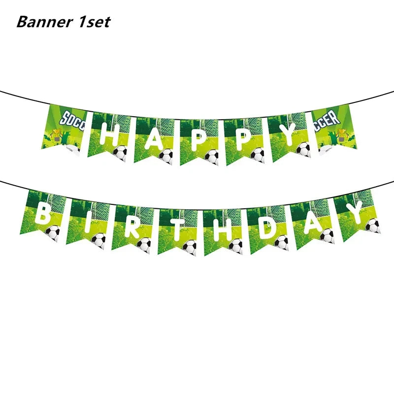 Soccer Theme party decoration plates cups tablecloth supplies kids boys Football theme birthday party decoration drinking straws
