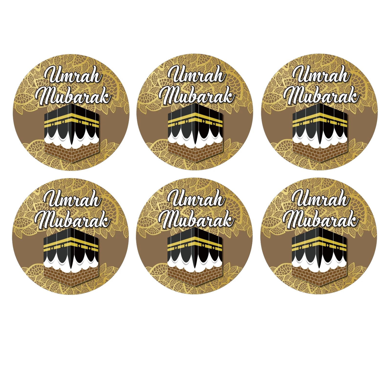umrah mubarak decorative stickers, Muslin Sheep Holidays Kaaba Bottle Wrapper, hajj mubarak gift decoration supplies