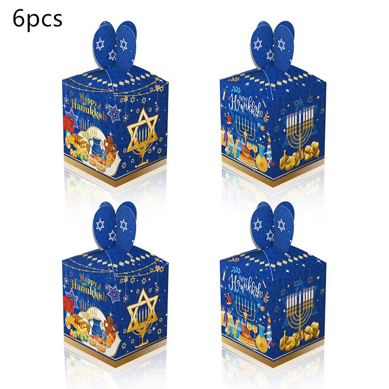 Jewish Hanukkah Balloon Banner Supplies Chanukah Disposable Tableware Cup Plate Napkins Happy Chanukah Festival Party Decoration