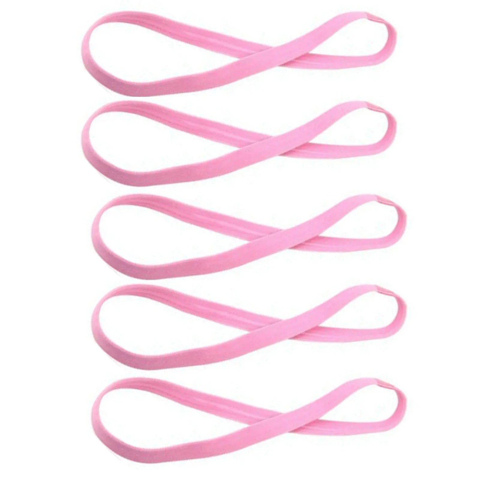 5Pcs Candy Color Women Men Yoga Hair Bands Sports Headband Girls Sport Anti-slip Elastic Rubber Sweatband Football Running