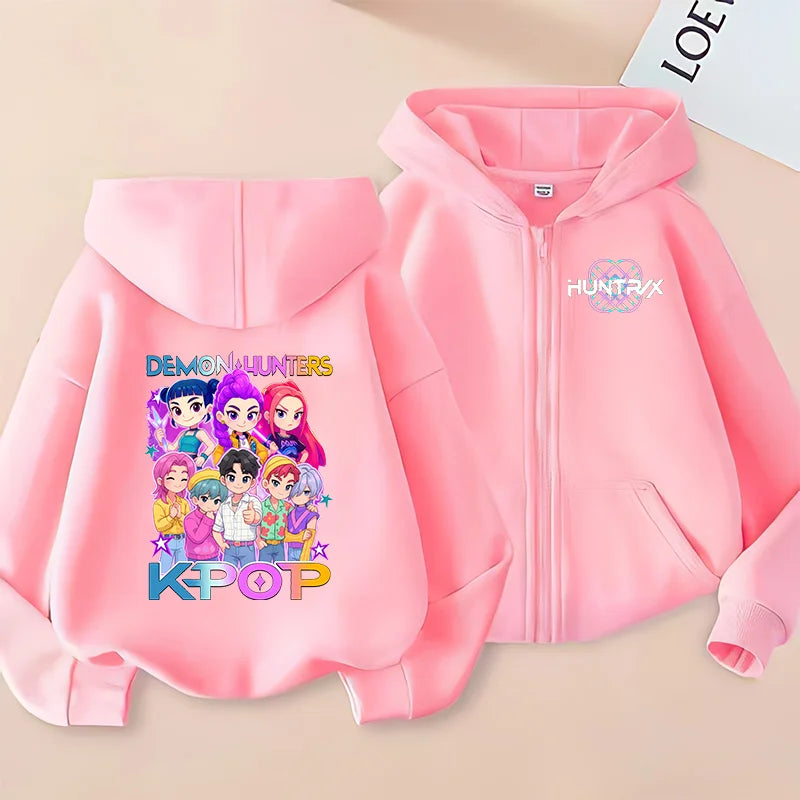 Huntrix Clothing kpop Demon Hunters Hoodie k pop T Shirt Sweatshirt HUNTRX Long Sleeve Jumper Rumi Zoey hoody k-pop Tops Coat