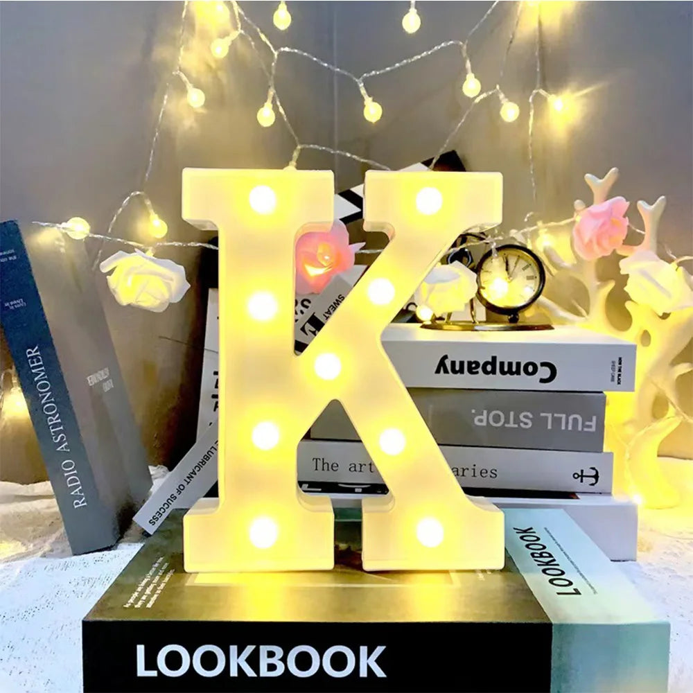 16cm LED Letter Light, Luminous Letter And Number Night Light, Suitable For Home, Bar, Wedding, Birthday Party Decoration