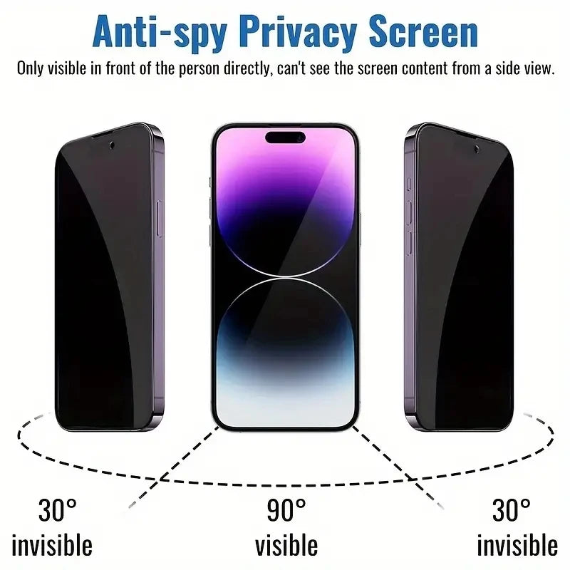 Anti Spy Screen Protector For iPhone 15 14 13 12 11 Pro Max 13 Mini Privacy Tempered Glass For iPhone 15 14 8 Plus X XR XS Max