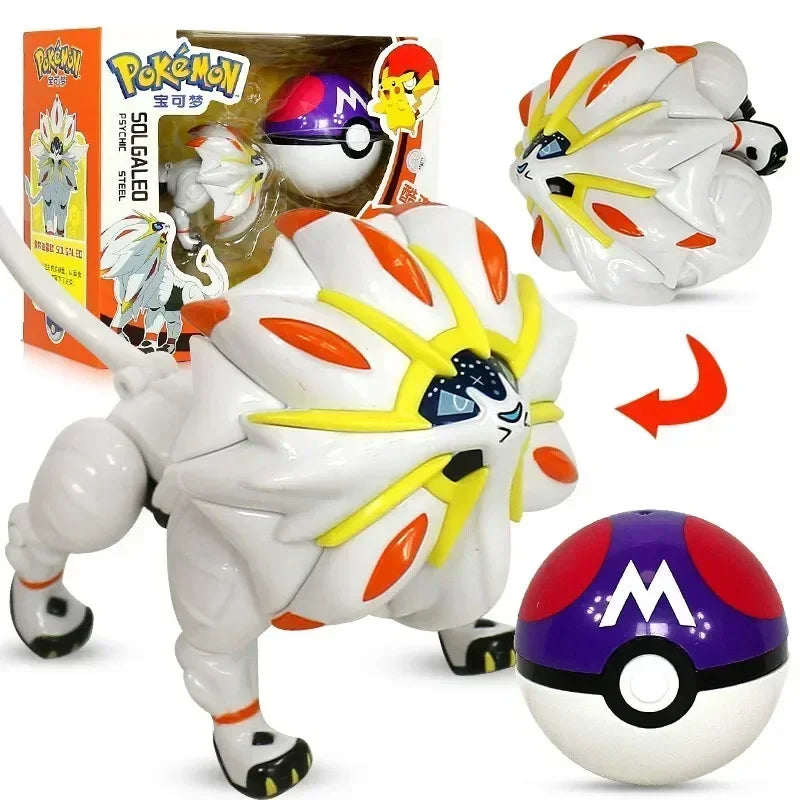 Pokemon Ball Deform Mewtwo Figure Pokeball Action Figurine Pikachu Charizard Gengar Blastoise Greninja Eevee Poke Child Toy Set