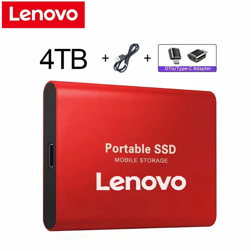Lenovo External Hard Drive Portable SSD 1TB 2TB External Mobile Hard Disk 32TB USB 3.1/Type-C Solid State Disks For Laptops MAC