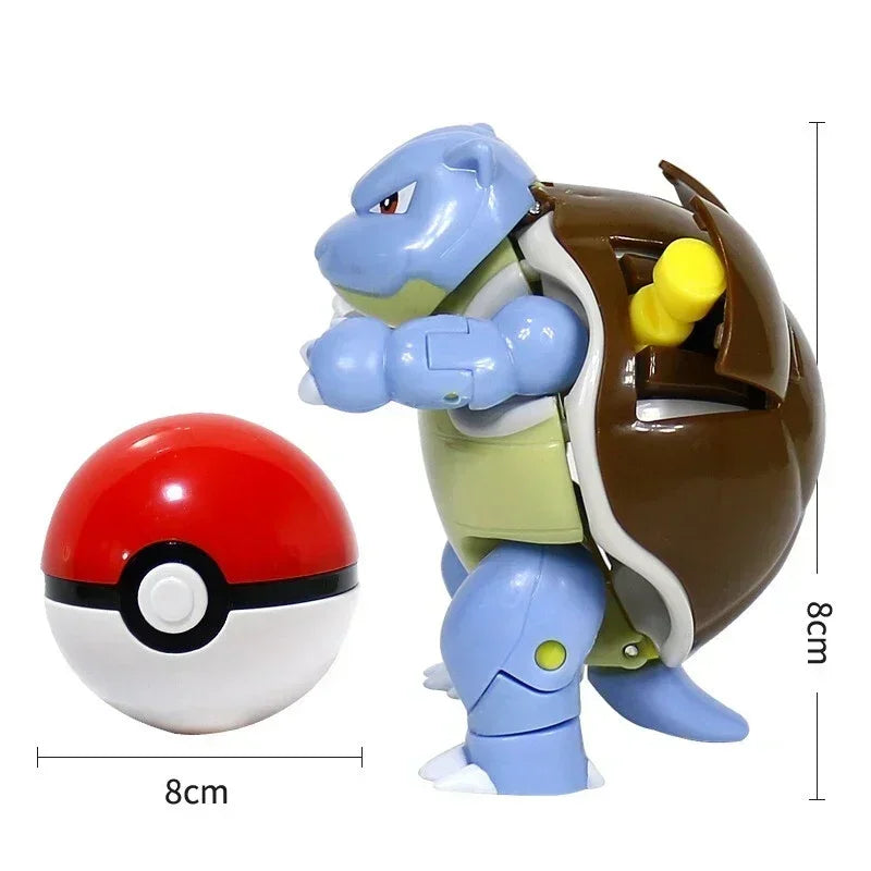 Pokemon Ball Deform Mewtwo Figure Pokeball Action Figurine Pikachu Charizard Gengar Blastoise Greninja Eevee Poke Child Toy Set