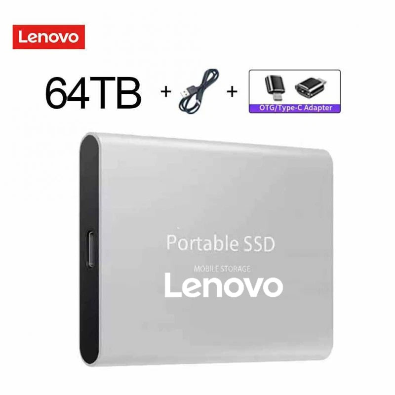 Lenovo External Hard Drive Portable SSD 1TB 2TB External Mobile Hard Disk 32TB USB 3.1/Type-C Solid State Disks For Laptops MAC