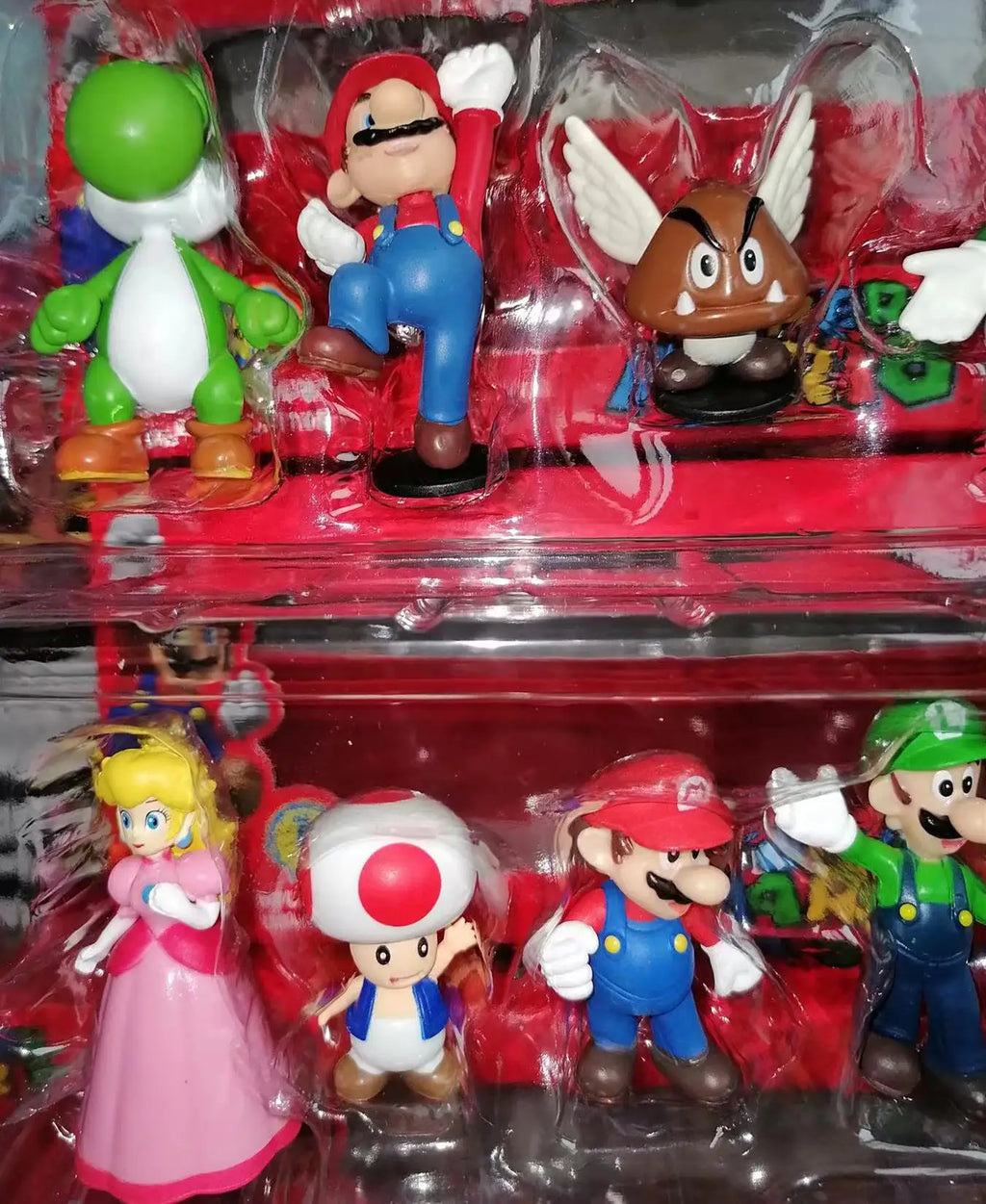 Super Mario Bros PVC Action Figure Toys Dolls Model Set Luigi Yoshi Donkey Kong MushroomFor Kids Birthday Gifts