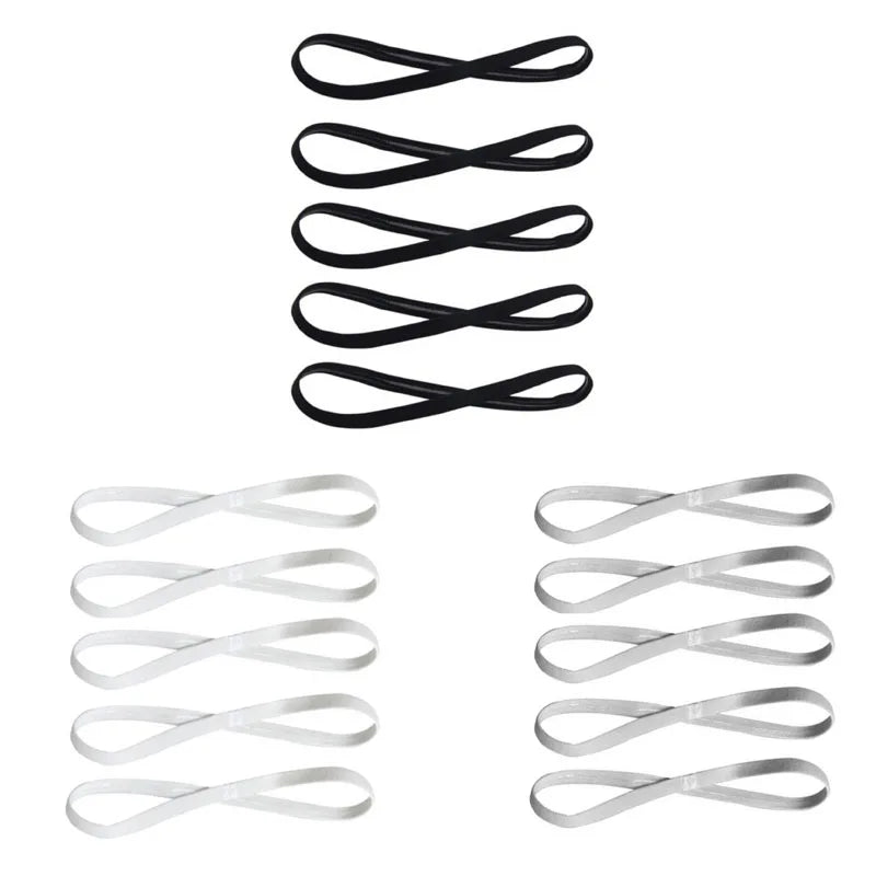 5Pcs Candy Color Women Men Yoga Hair Bands Sports Headband Girls Sport Anti-slip Elastic Rubber Sweatband Football Running