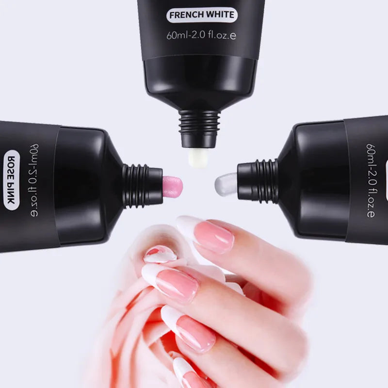 MSHARE Poly Nails Acryl Gel 60ml Builder UV Led Acrylgel Nails Extensions Acrylic Pink White Clear Acrylatic Hema Tpo Free Gel