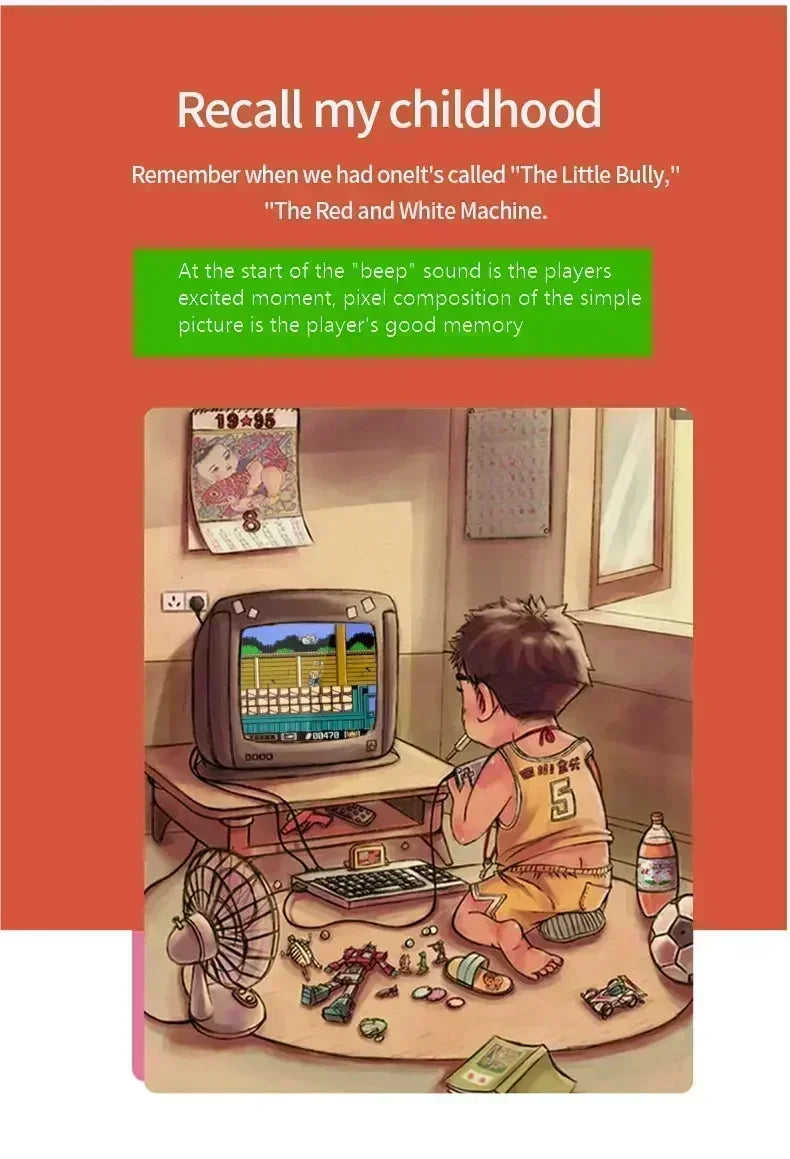 NGNG Portable Game Console with 500 Classic Retro Games 8 Bit 3.0-Inch Color Screen Perfect Birthday Gift for Kids