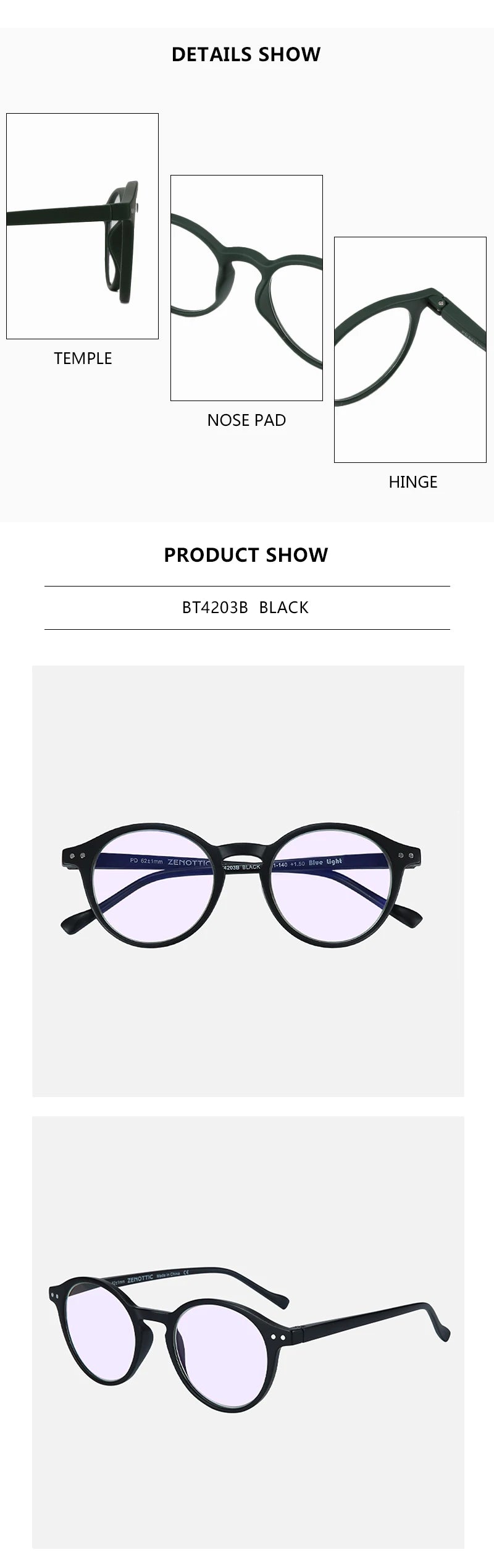 ZENOTTIC 2025 Retro Reading Glasses Anti Blue Light Blocking Readers Fashion Lightweight Eyeglasses Women Men Diopter 0 to 4.0