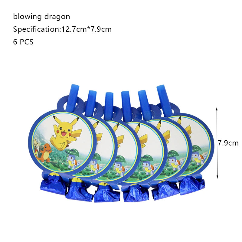 Pokemon Birthday Party Decoration New Pikachu Latex Foil Balloon Kids Disposable Tableware Event Supplies Backdrop Child Gift