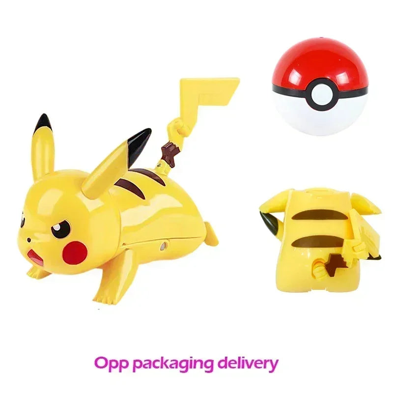 Pokemon Ball Deform Mewtwo Figure Pokeball Action Figurine Pikachu Charizard Gengar Blastoise Greninja Eevee Poke Child Toy Set