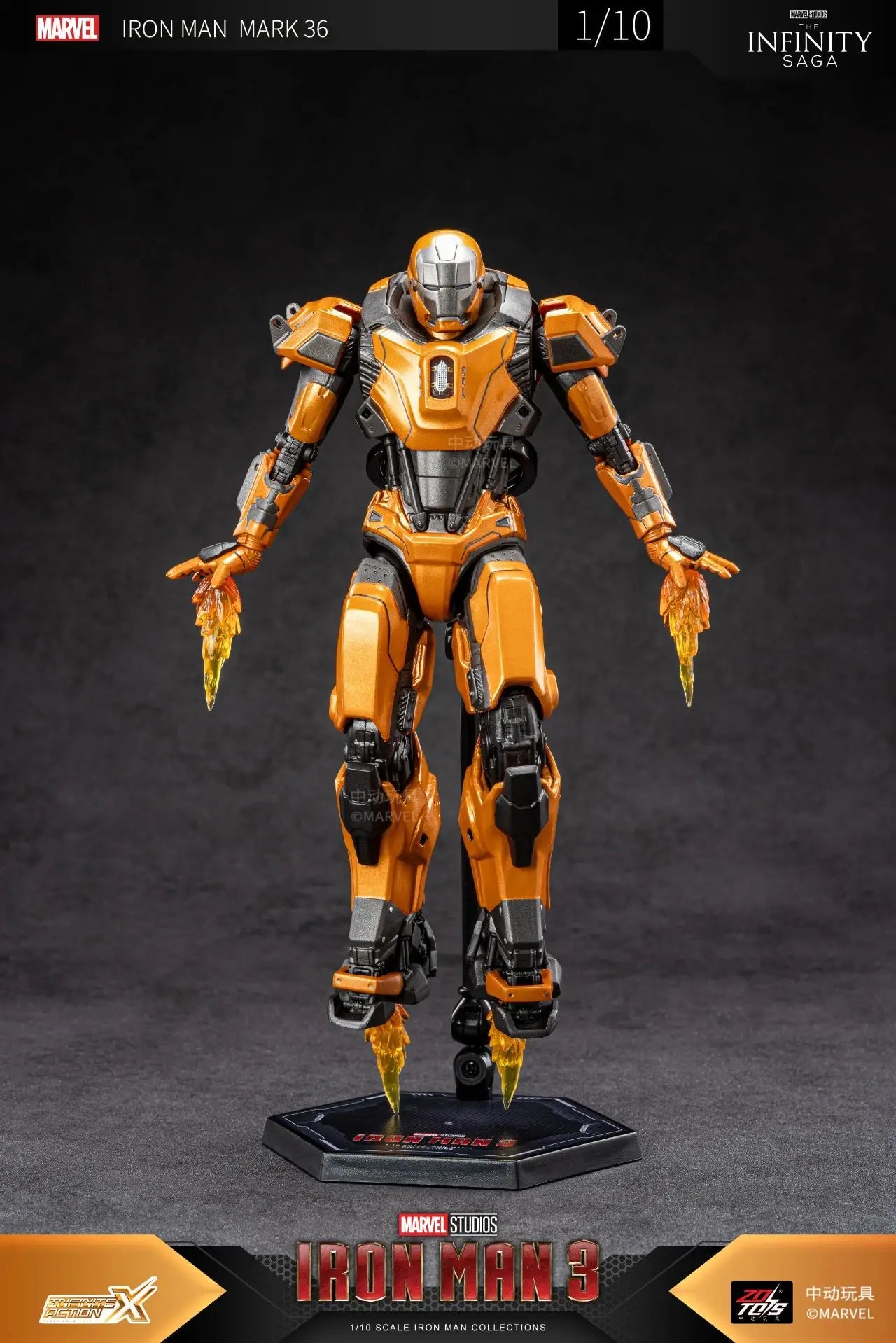 1:10 ZD Toys Iron Man MK25 Striker MK26 Gamma MK36 Peacemaker MK40 MK2 War Machine MK15 Sneaky Action Figure Collections Gift