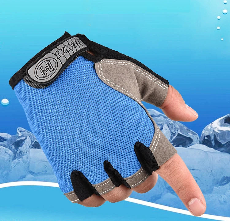 Unisex Half Finger Gloves Cycling Breathable Anti-slip MTB Outdoor Road Bike Gel Biking Gloves Summer Gym Sport Training Gloves