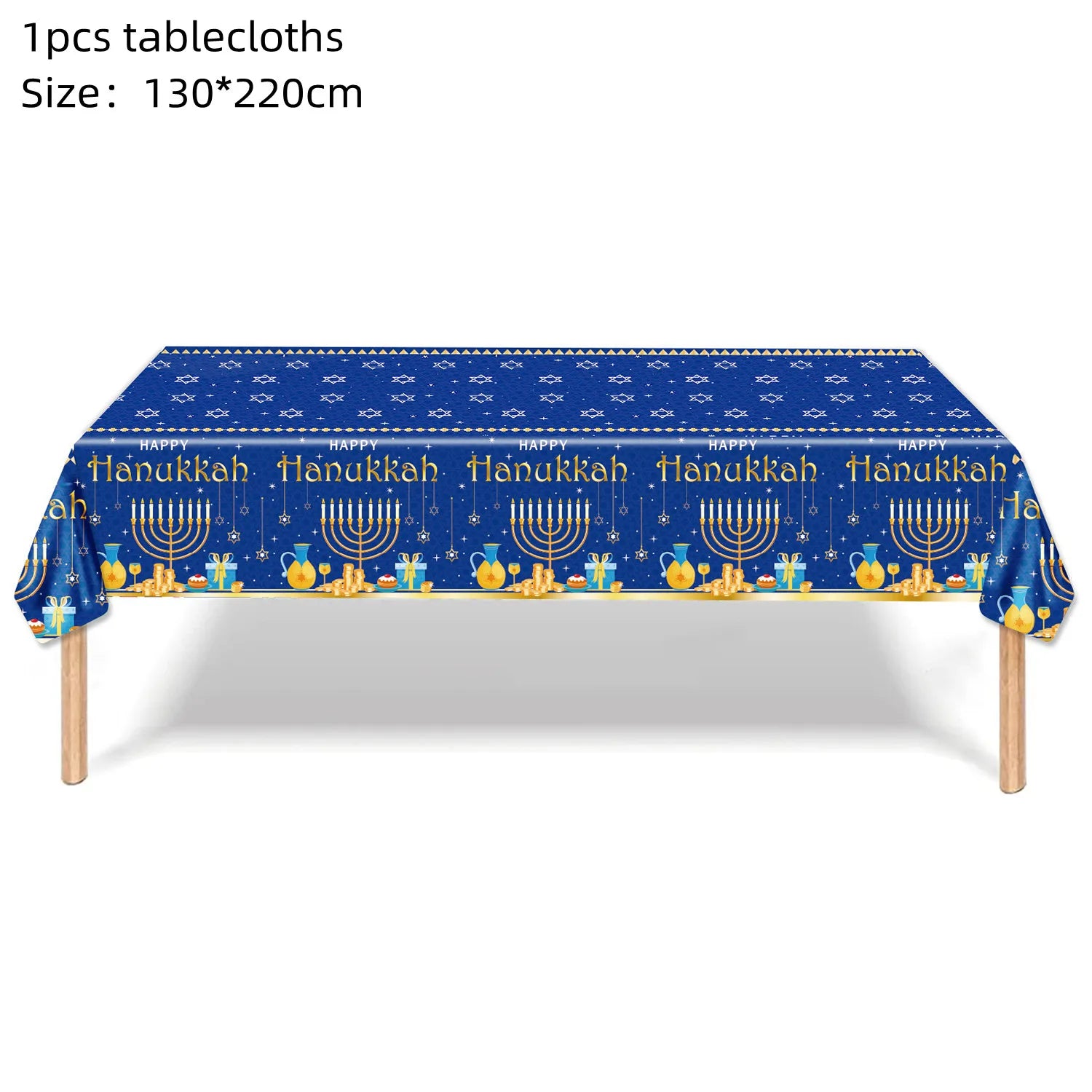 Jewish Hanukkah Balloon Banner Supplies Chanukah Disposable Tableware Cup Plate Napkins Happy Chanukah Festival Party Decoration