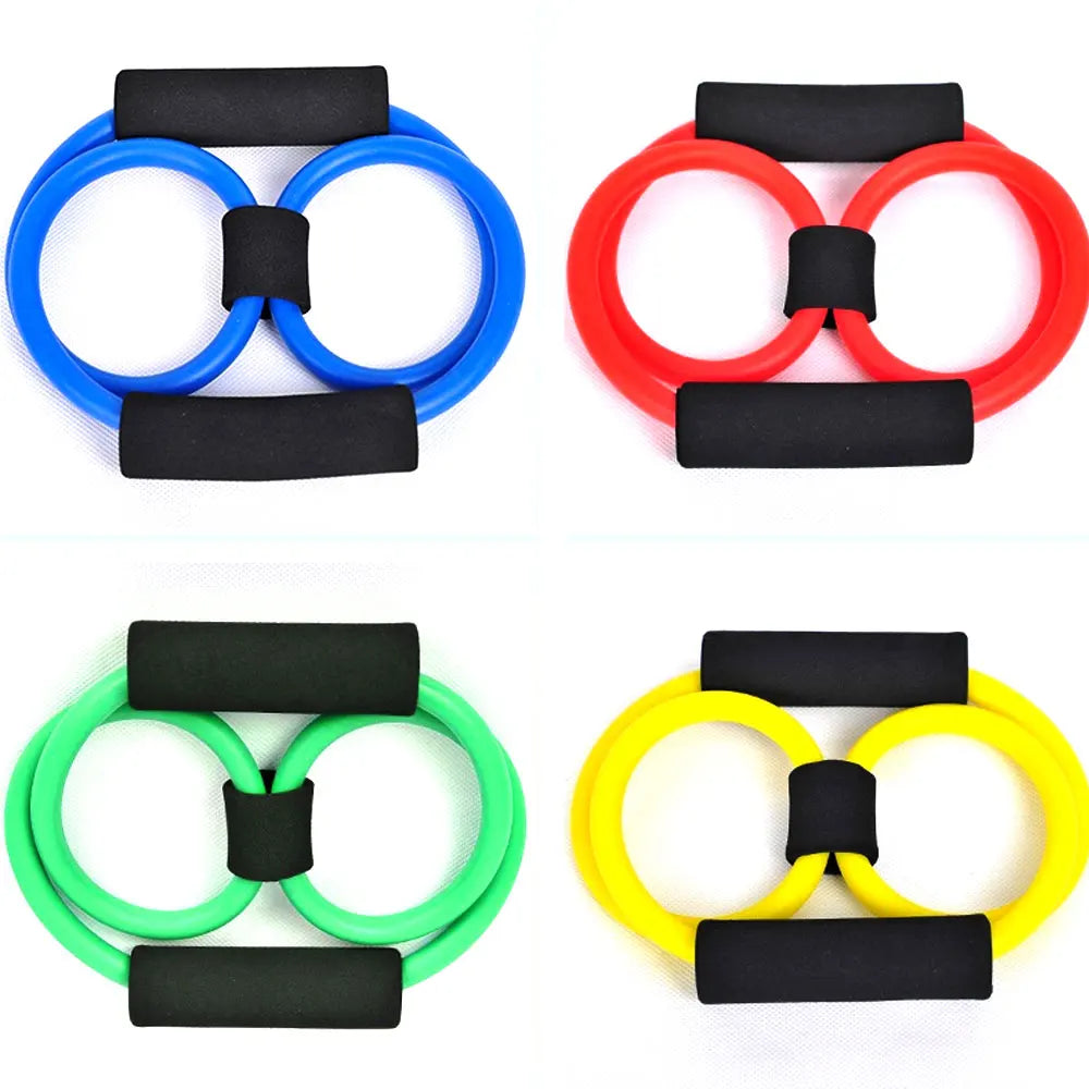 BraceTop Yoga Gym Fitness Resistance 8 Word Chest Expander Rope Workout Muscle Trainning Rubber Elastic Bands for Sport Exercise