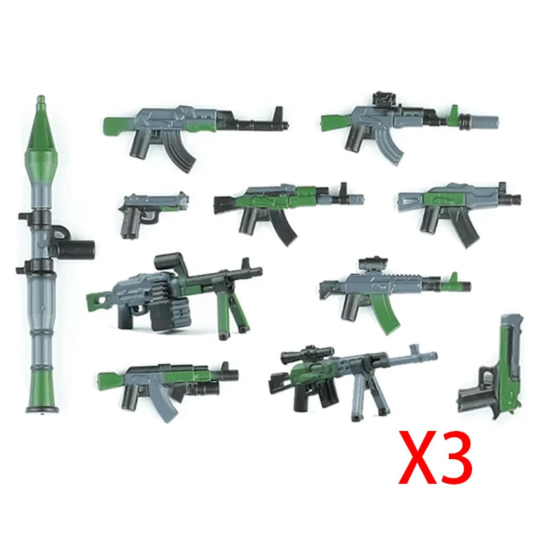 Military Army Figures Building Blocks SWAT Ghost Commando Special Forces Soldier Weapons Gun Hat Shield Belt AK Mini Bricks Toy