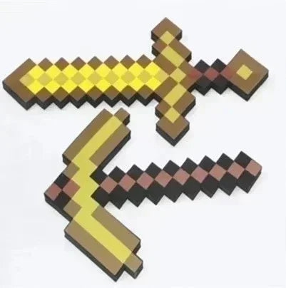 Hot Minecrafte 2pcs/set Design Figure Blue Diamond Sword Soft EVA Foam Action Figure Model Toy Ax Shovel Kits Toy For Fans Gift