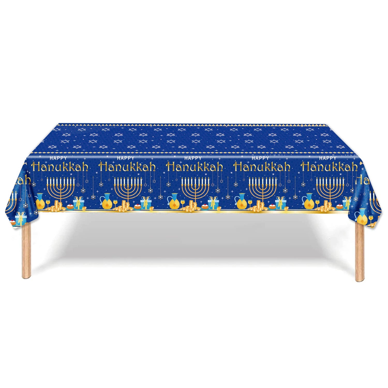 Jewish Hanukkah Balloon Banner Supplies Chanukah Disposable Tableware Cup Plate Napkins Happy Chanukah Festival Party Decoration