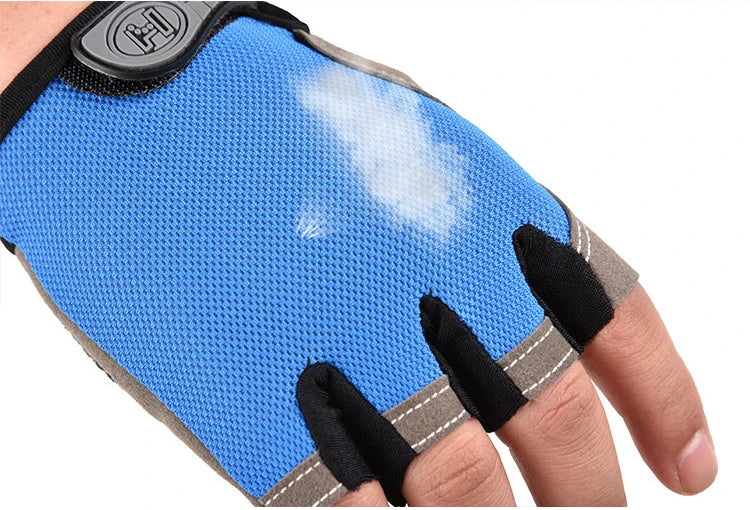 Unisex Half Finger Gloves Cycling Breathable Anti-slip MTB Outdoor Road Bike Gel Biking Gloves Summer Gym Sport Training Gloves