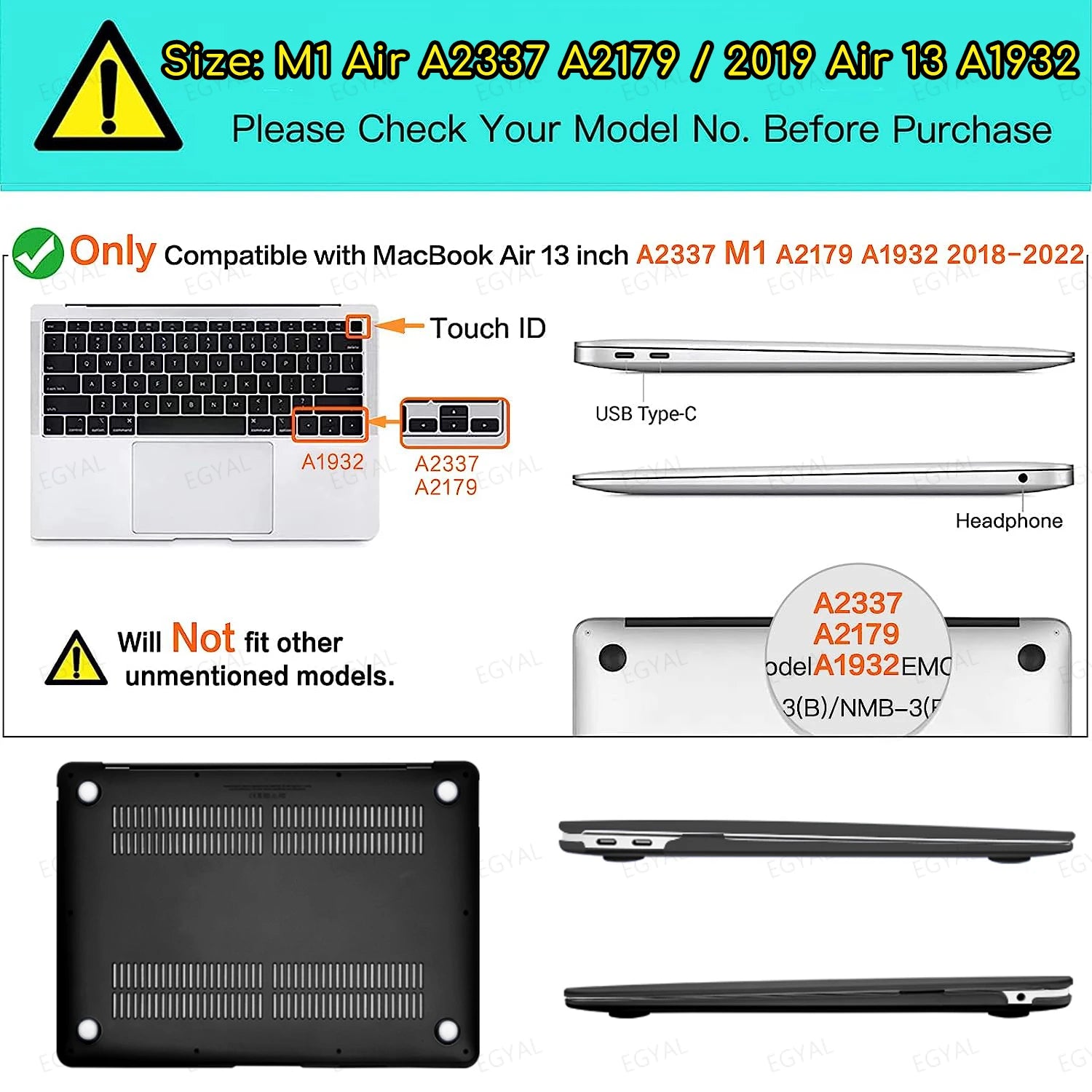Laptop Case for Macbook Air 13 A2337 2020 A2338 M1 Chip Pro 13 2022 M2 Air 13.6 M2 for Macbook Pro 14 case M4 2023 M3 Pro 16
