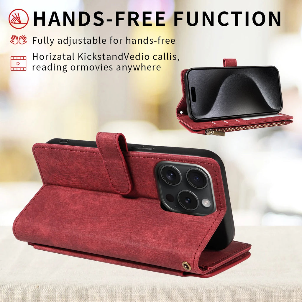 PU Leather Phone Case for Samsung Galaxy S25Edge Ultra S24 S23 S22 S21 S20 S10 S9 S8Plus FE Note20 Flip Wallet Style Phone Cover