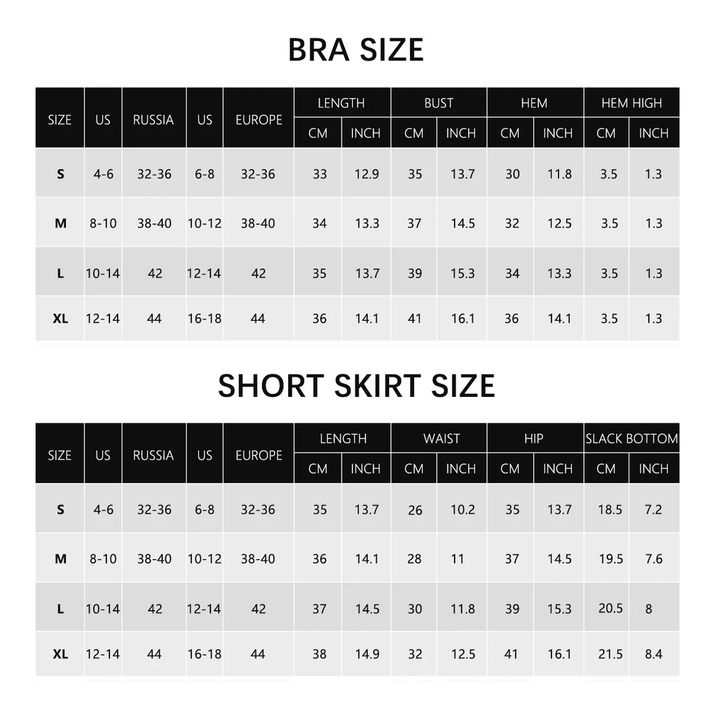 Ctenkevet Women Chest Padding And High Elasticity Bra Set 2Pcs Tennis Skirt Sportswear Female Golf Suits Sport Outfit For Woman